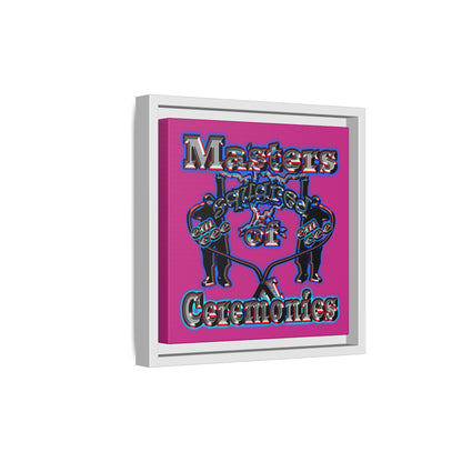 em cee squared - framed canvas art (pink)
