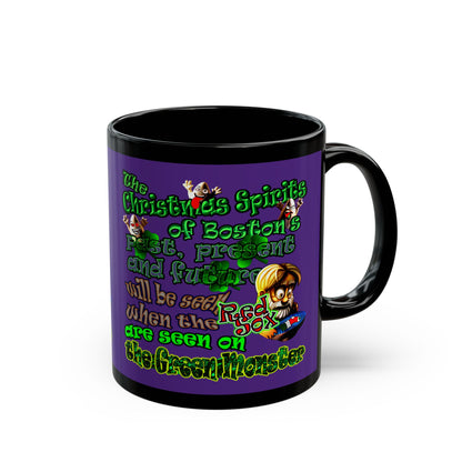 christmas spirits of boston - Black Mug (purple)