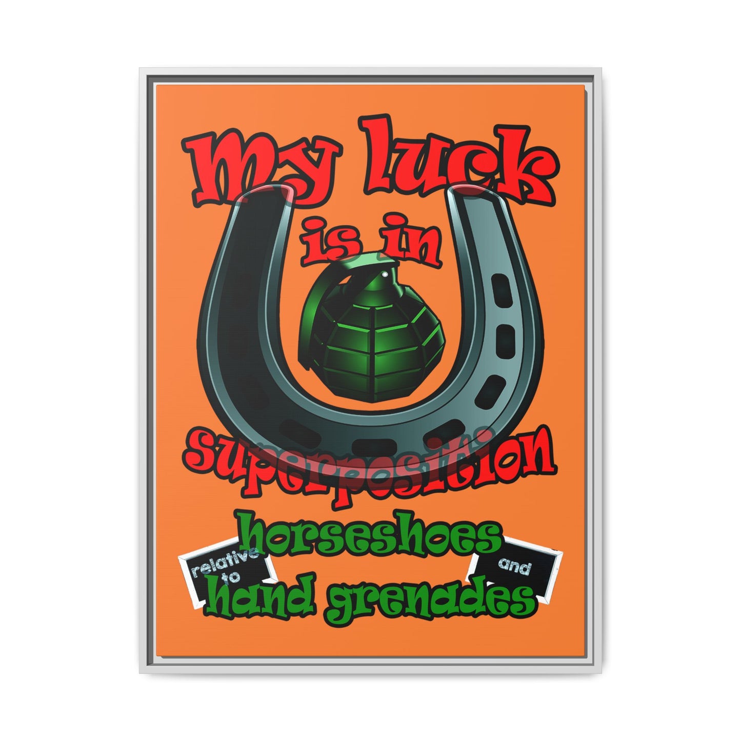 my luck - framed canvas art (crusta)