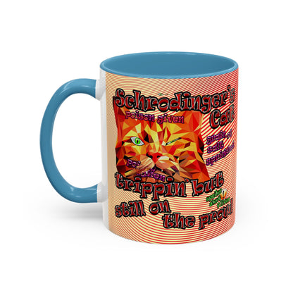 schrodinger's cat - Accent Mug (yellow-orange wave)