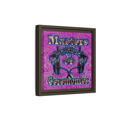 em cee squared - framed canvas art (pink swirl)