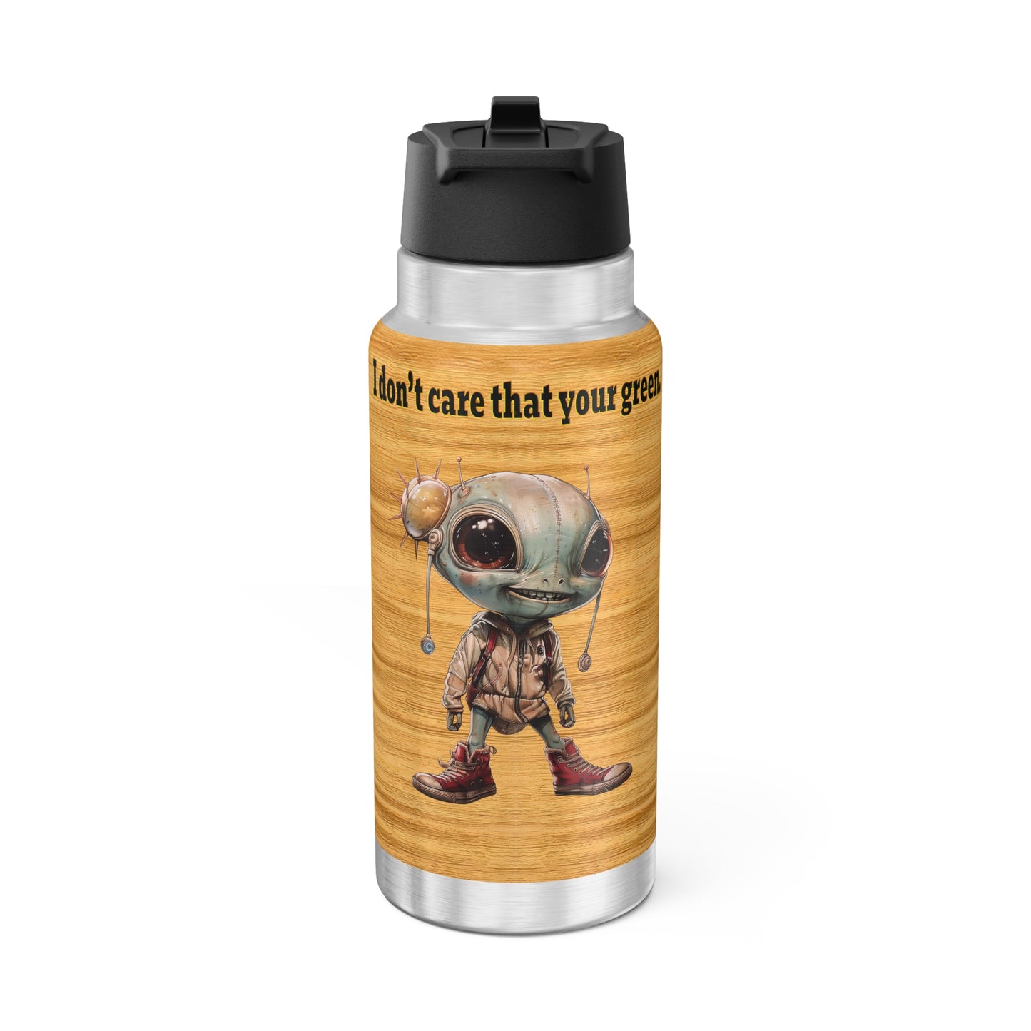I don't care that your grey - Gator Tumbler, 32oz  (butterscotch wood finish)