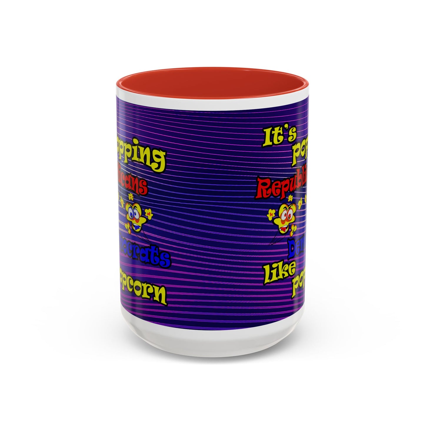 popping like popcorn - Accent Mug (purple wave)