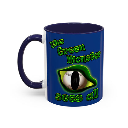 green monster - Accent Mug (dark blue)