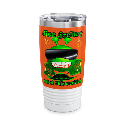 disc jockey - Ringneck Tumbler, 20oz (orange)