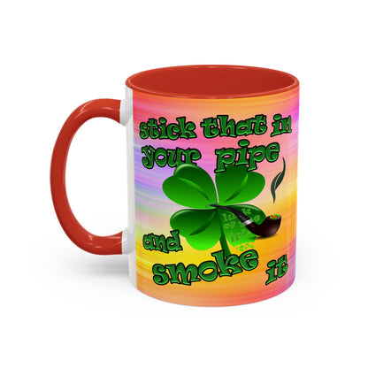 celtics logo - Accent Mug (color blur)
