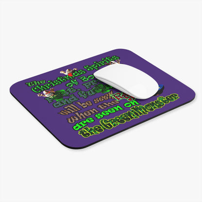 christmas spirits of boston - Mouse Pad (Rectangle) (purple)