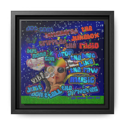 drop the beat - framed canvas art ('snoops' background)