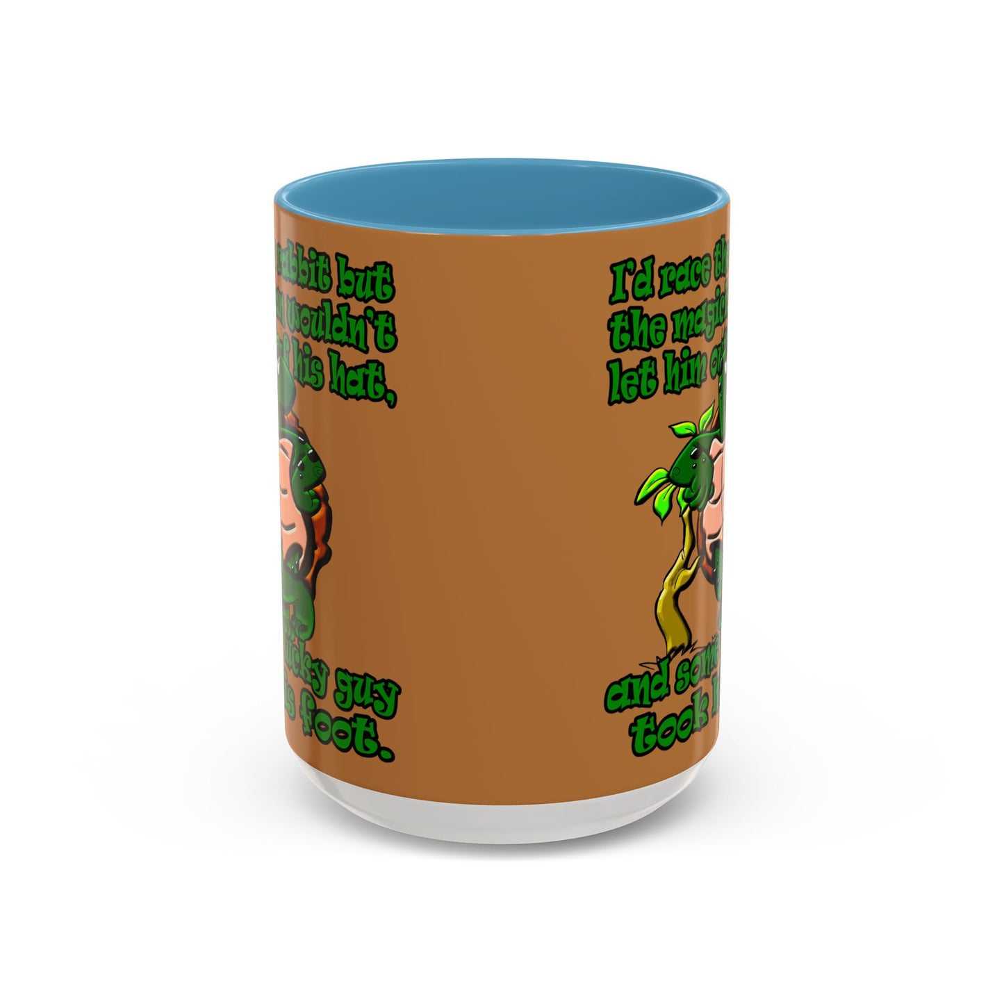 turtle race - Accent Mug (light brown)
