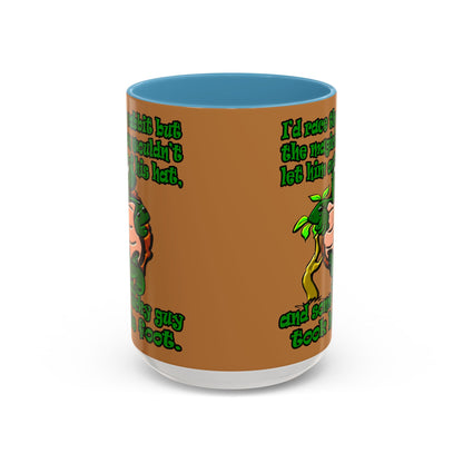 turtle race - Accent Mug (light brown)