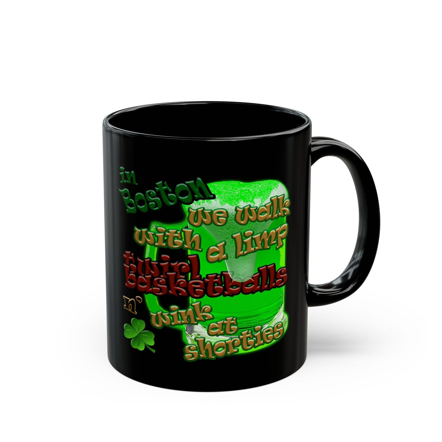 celtics logo - Black Mug (black)