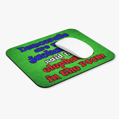 donkeys and elephants - Mouse Pad (Rectangle) (green turf)