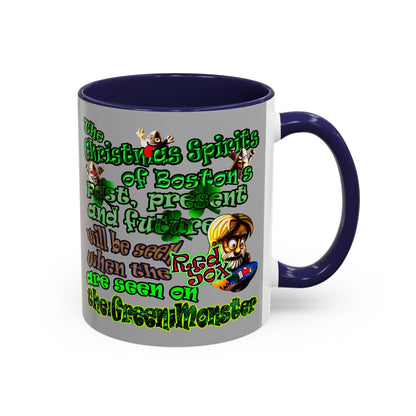 christmas spirits of boston - Accent Mug (light grey)