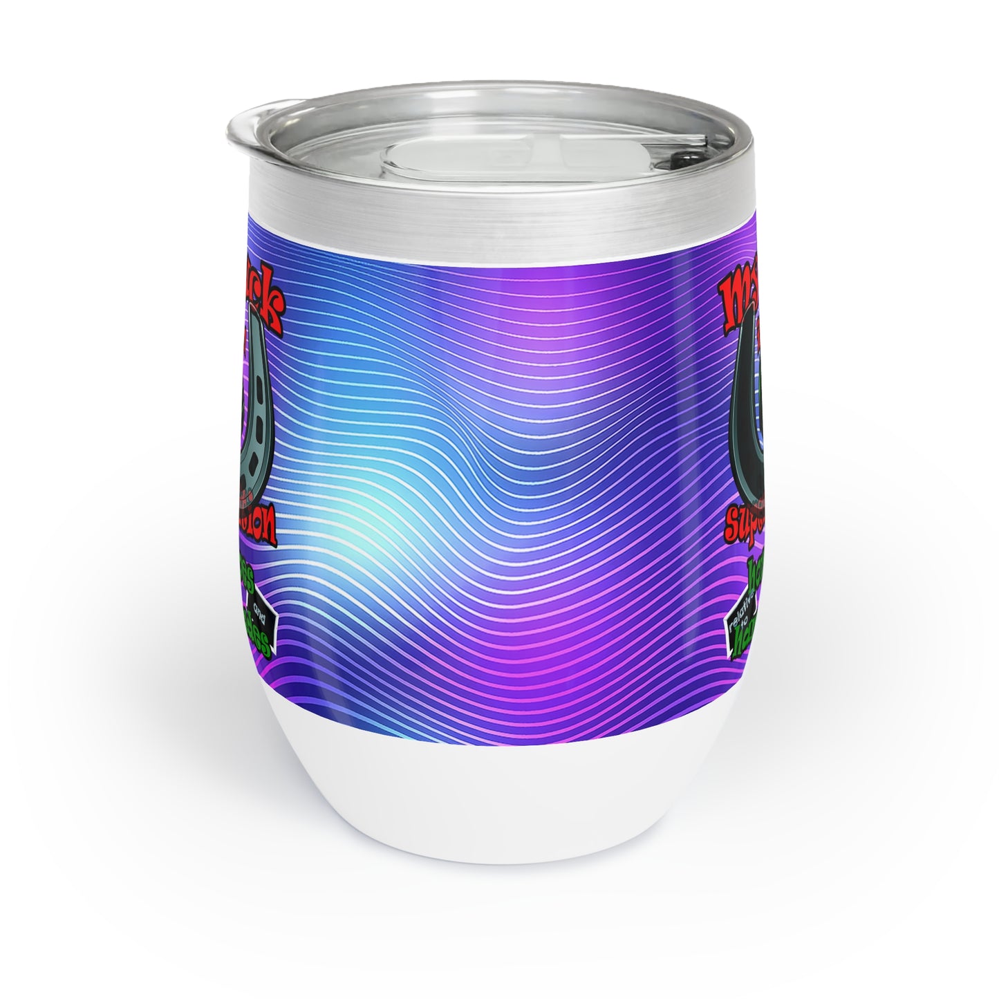 my luck - Chill Wine Tumbler (purple wave)