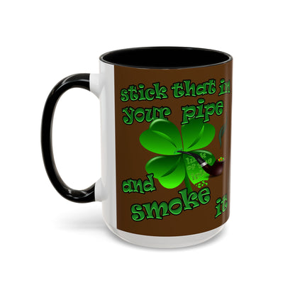 celtics logo - Accent Mug (brown)
