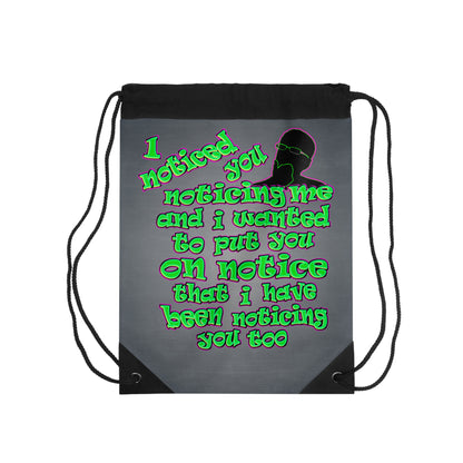 noticed you noticing - Drawstring Bag (grey-light grey)