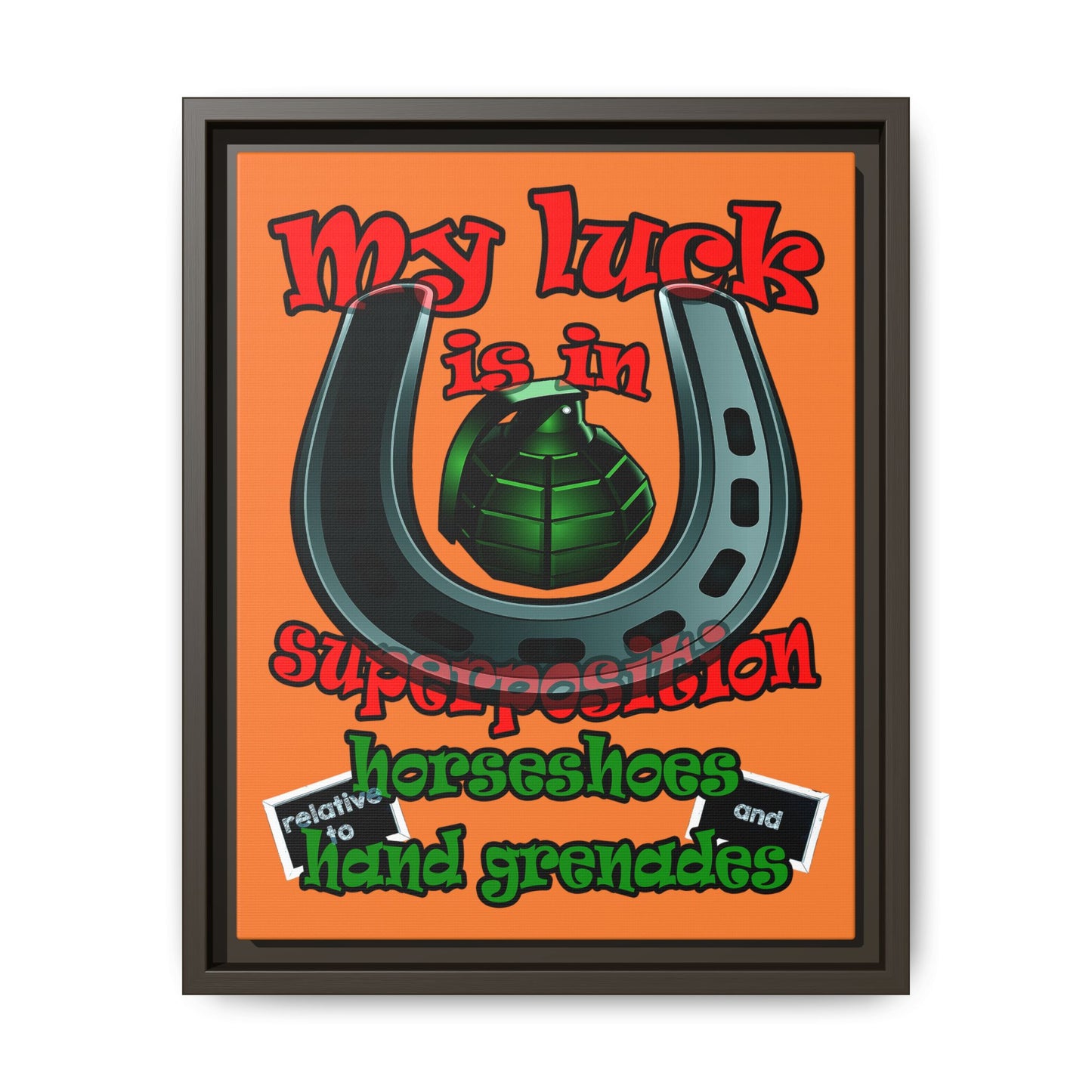 my luck - framed canvas art (crusta)