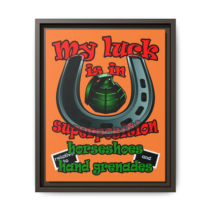 my luck - framed canvas art (crusta)