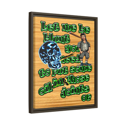 og - framed canvas art (butterscotch wood finish)