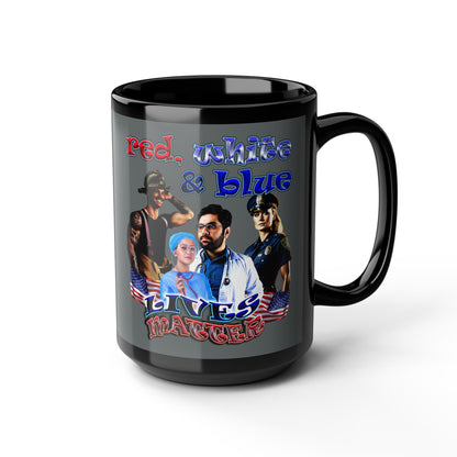 rw&b lives matter - Black Mug (dark grey)