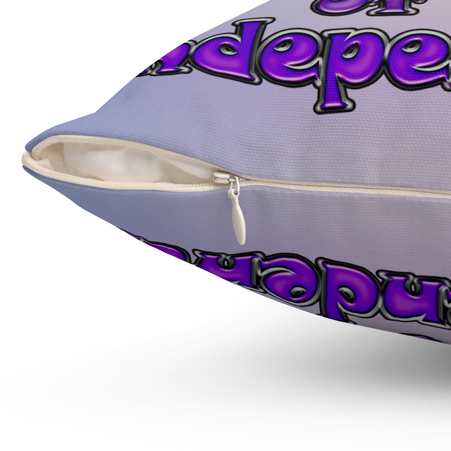 declaration of the independents - Spun Polyester Square Pillow - (light blue-pink wave)