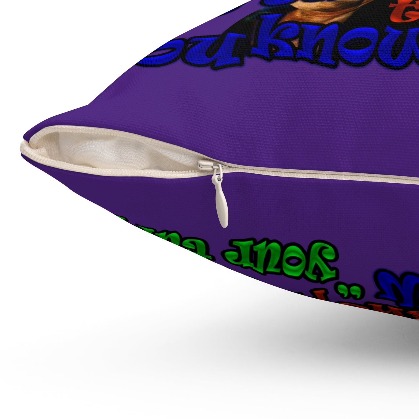 high noon - Spun Polyester Square Pillow - (purple)