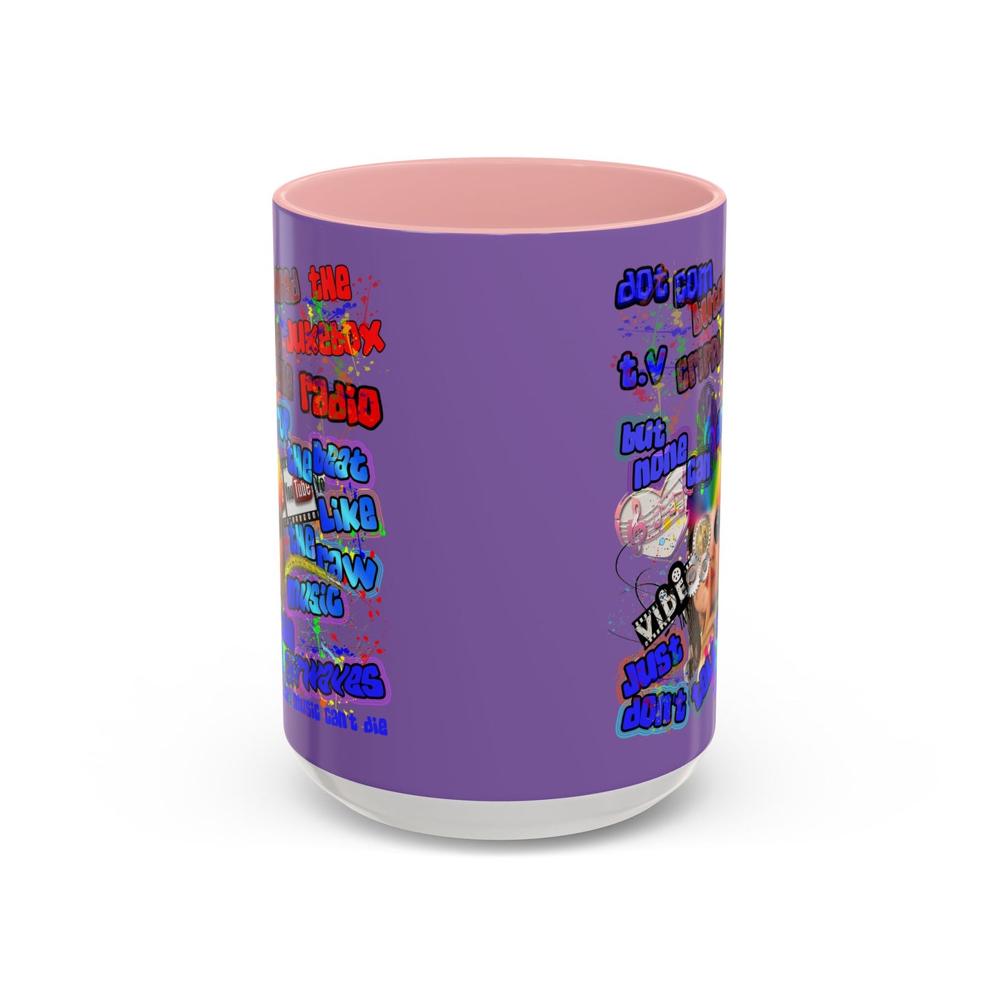 drop the beat - Accent Mug (light purple)