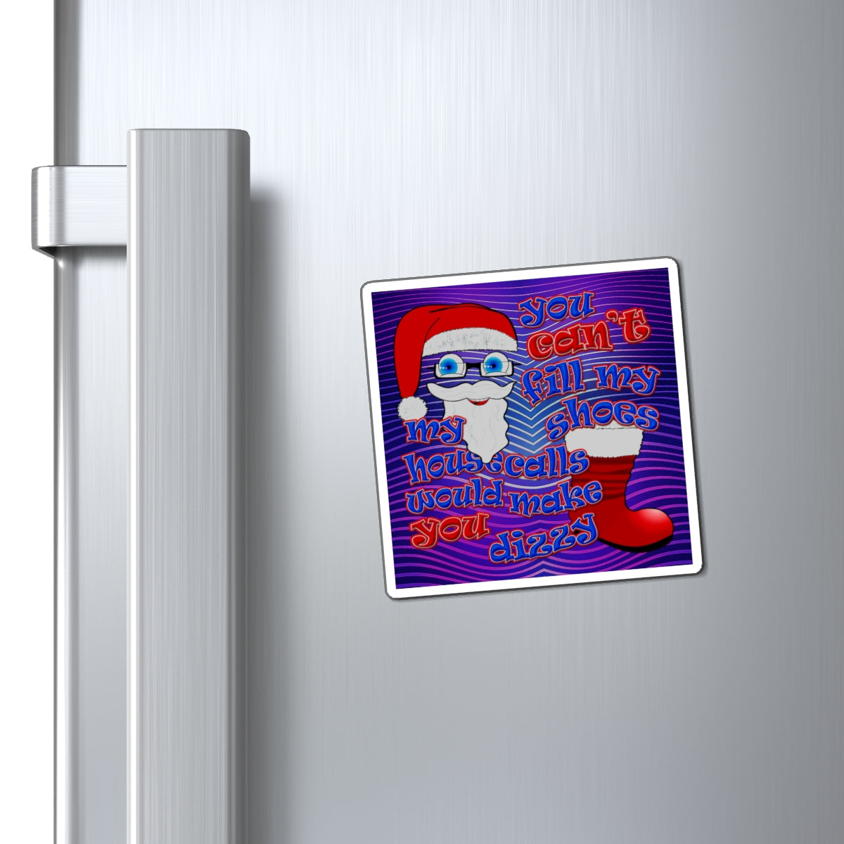 santa's shoes - Magnets - (purple wave)