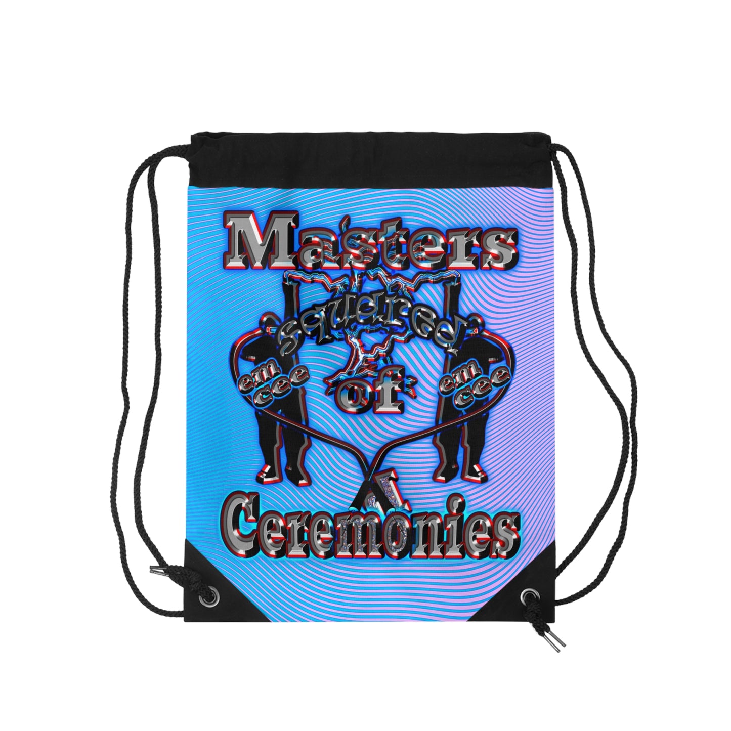 em cee squared - Drawstring Bag (light blue-purple wave)