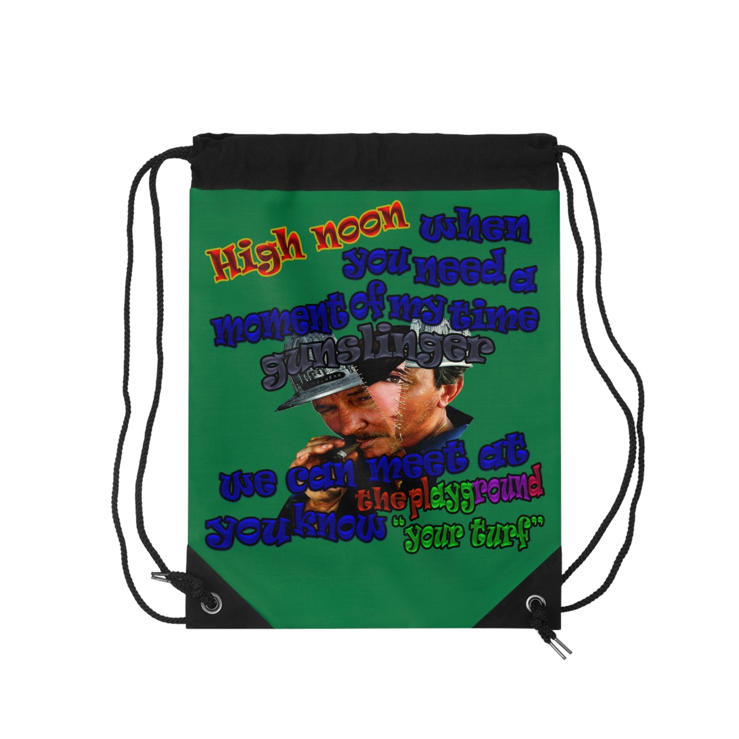 high noon - Drawstring Bag (dark green)