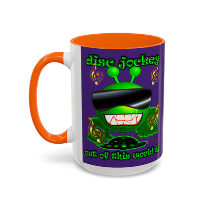 disc jockey - Accent Mug (purple)