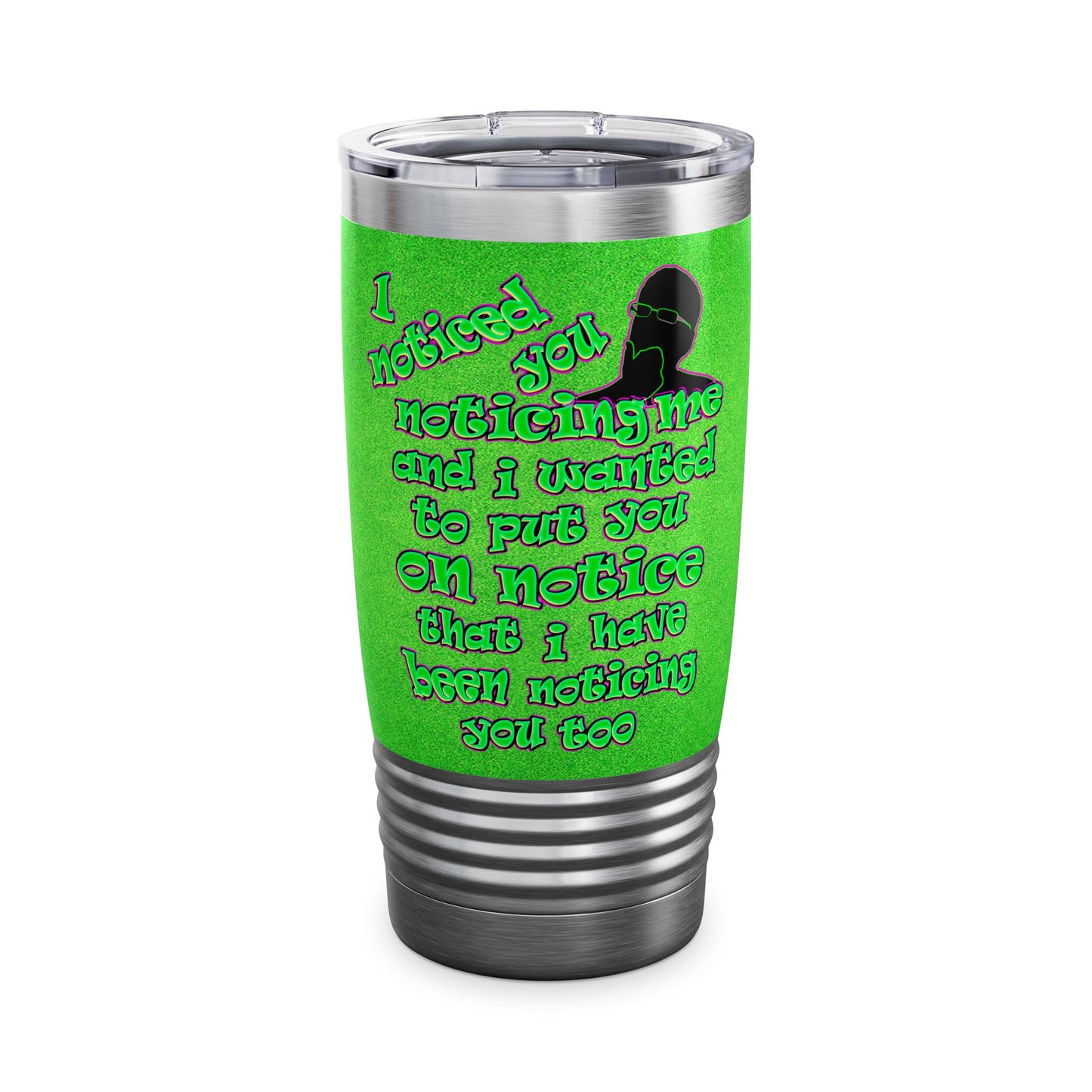 noticed you noticing - Ringneck Tumbler, 20oz (green turf)