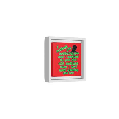 noticed you noticing - framed canvas art (red)