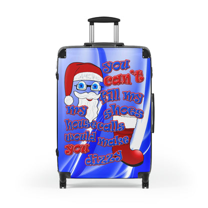 santa's shoes - Suitcase (blue-white wave)