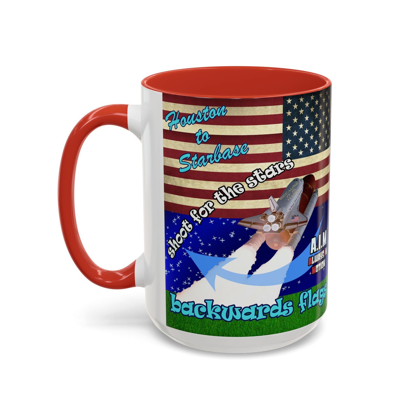 shoot for the stars - Accent Mug ('snoops' background)
