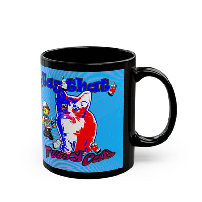 tag that - Black Mug (light blue-purple wave)