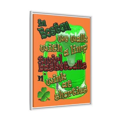 celtics logo - framed canvas art (crusta)