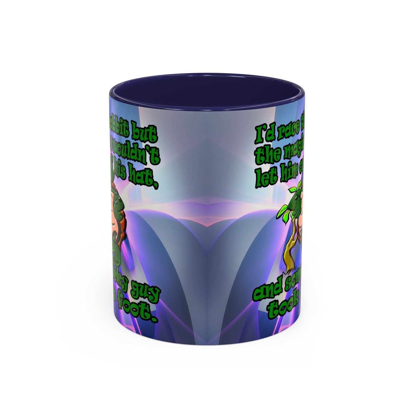 turtle race - Accent Mug (grey-pink wave)