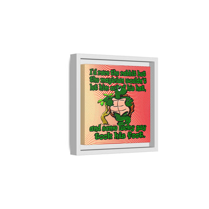 turtle race - framed canvas art (yellow-orange wave)