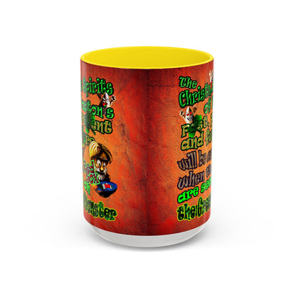 christmas spirits of boston - Accent Mug (burnt orange)