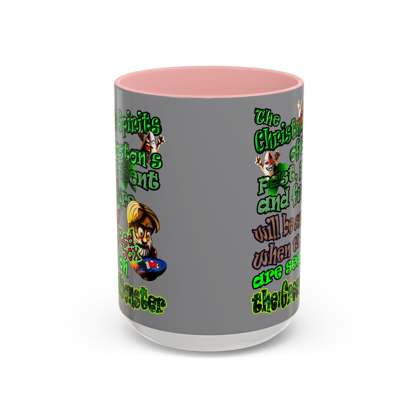 christmas spirits of boston - Accent Mug (grey)