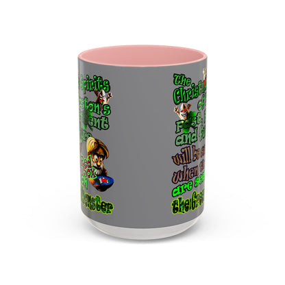 christmas spirits of boston - Accent Mug (grey)