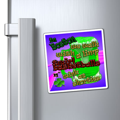 celtics logo - Magnets - (purple-pink wave)