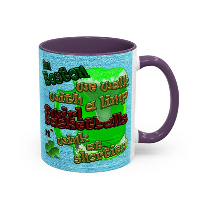 celtics logo - Accent Mug (faded blue)