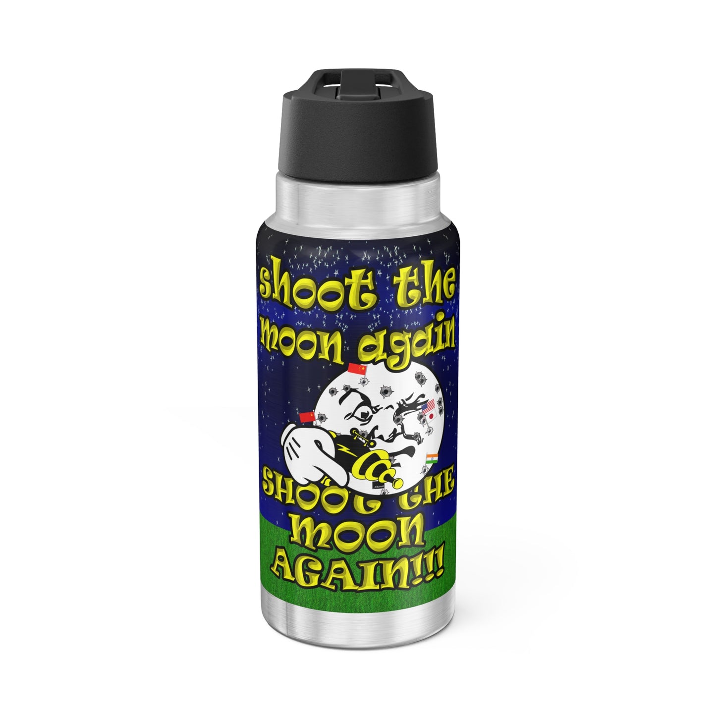 shoot the moon again - Gator Tumbler, 32oz  ('snoops' background)