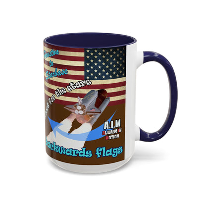 shoot for the stars - Accent Mug (brown)