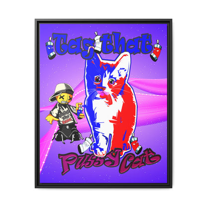 tag that - framed canvas art (purple-pink wave)