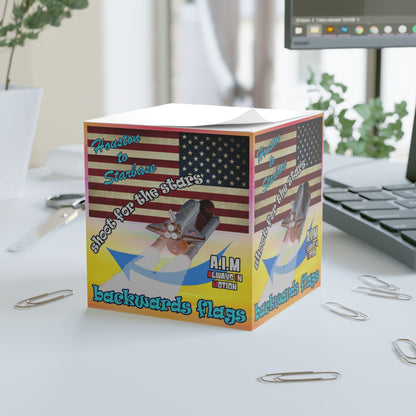 shoot for the stars - note cube (color blur)