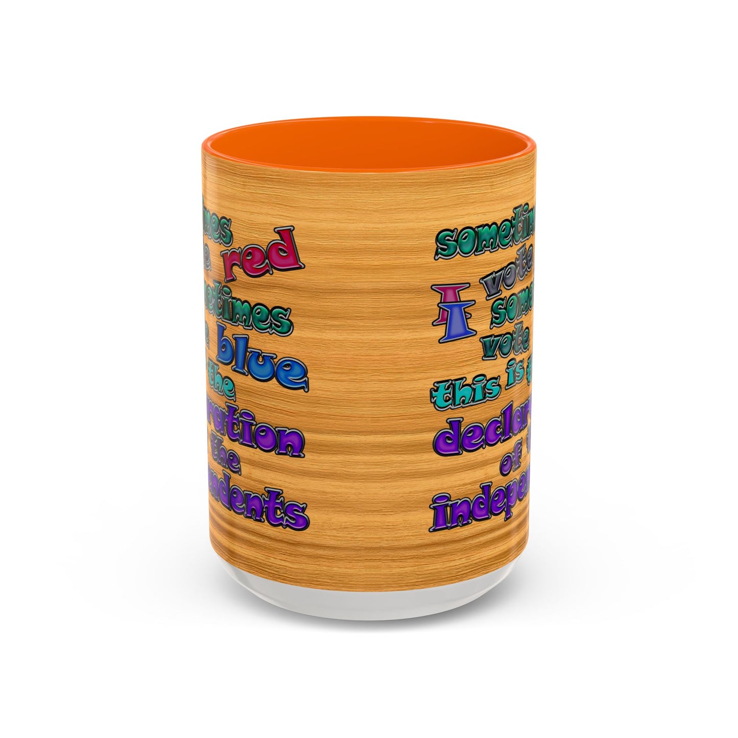 declaration of the independents - Accent Mug (butterscotch wood finish)