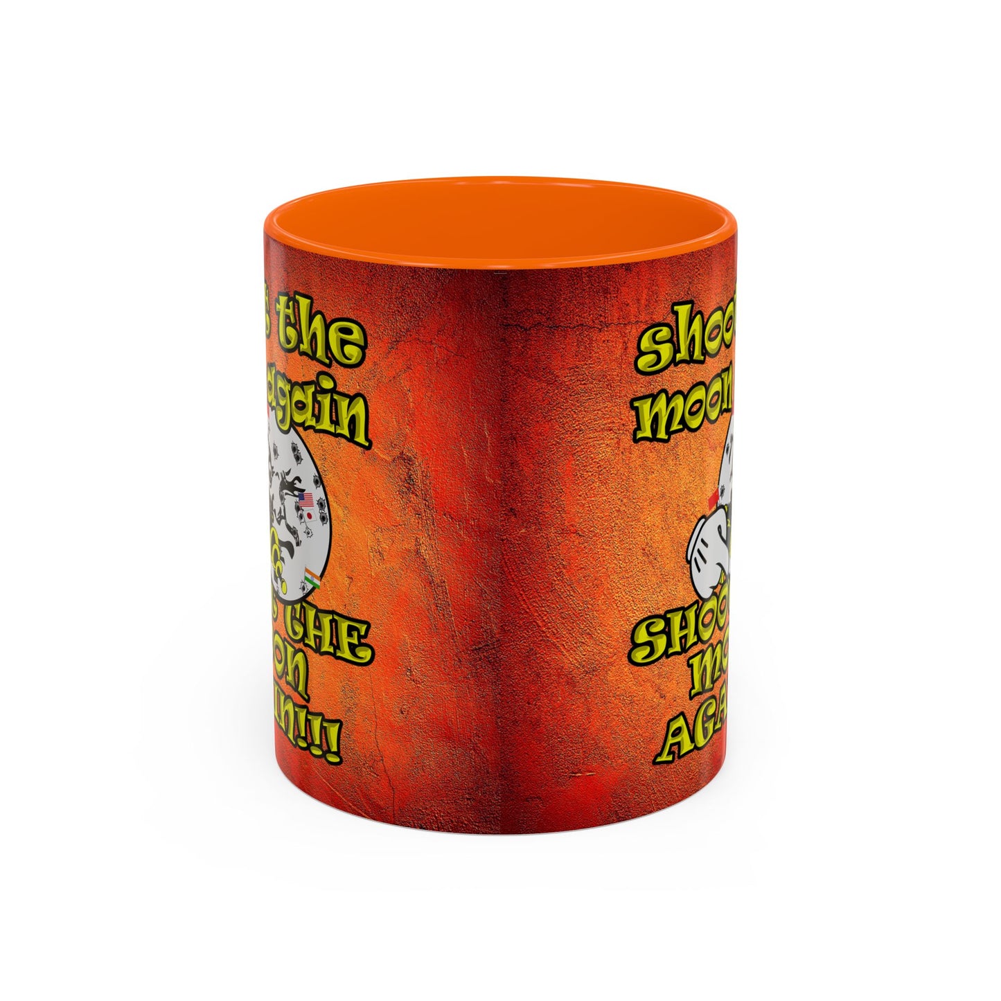 shoot the moon again - Accent Mug (burnt orange)